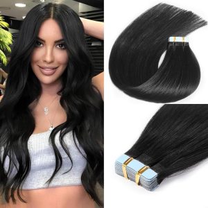 Natural Straight Tape-In Hair Extensions (20 Pcs)